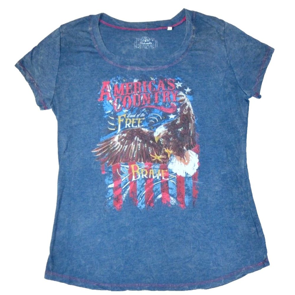Panhandle Slim Women's Size XL Shirt America's Country Western Patriotic Eagle